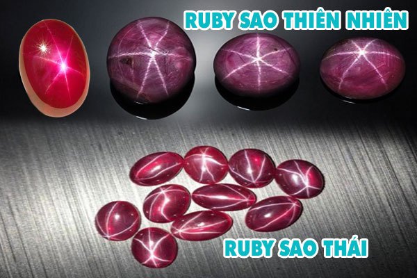 Phân biệt Ruby sao tự nhiên và Ruby sao Thái